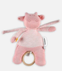 Mini Muzikale Knuffel BIO Katoen Roos Lola