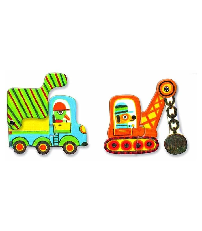Djeco Duo-trio Puzzels Articulo Vehicles 1 Djeco Duo-trio Puzzels Articulo Vehicles