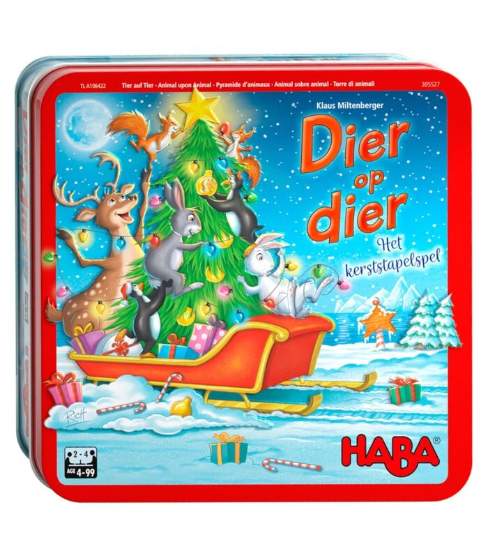Haba Dier Op Dier - Kerst Stapelspel 1 Haba Dier Op Dier - Kerst Stapelspel