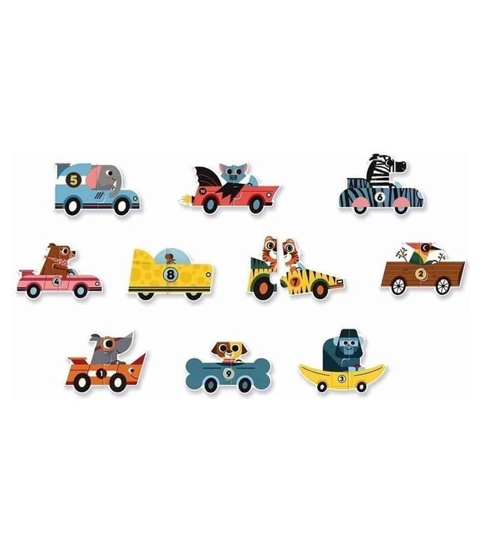 Djeco Duo-trio Puzzels Racing Cars