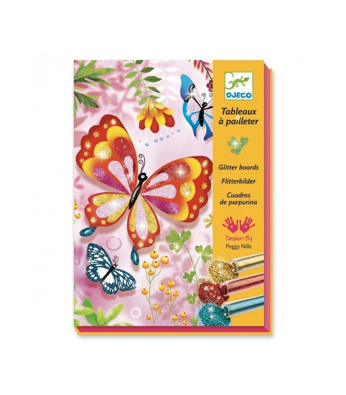 Djeco Schilderijen Glitters Glitter Butterflies 1 Djeco Schilderijen Glitters Glitter Butterflies