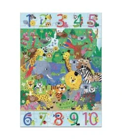 Djeco Reuzenpuzzels 1 To 10 Jungle - 54 Stukjes